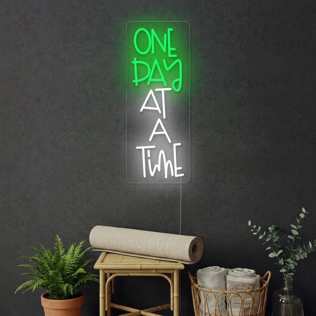 "One Day At A Time" Neonskilt