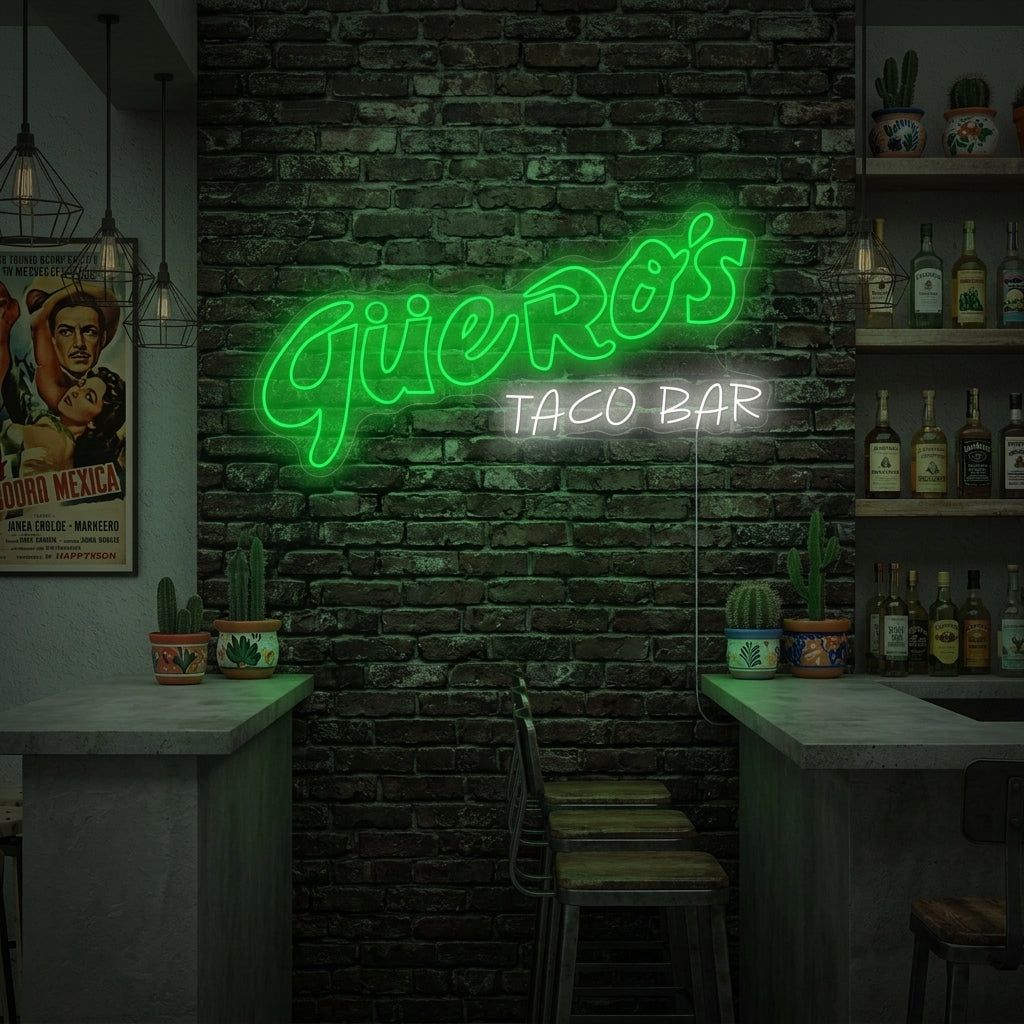 "Güero's Taco Bar" Neonskilt