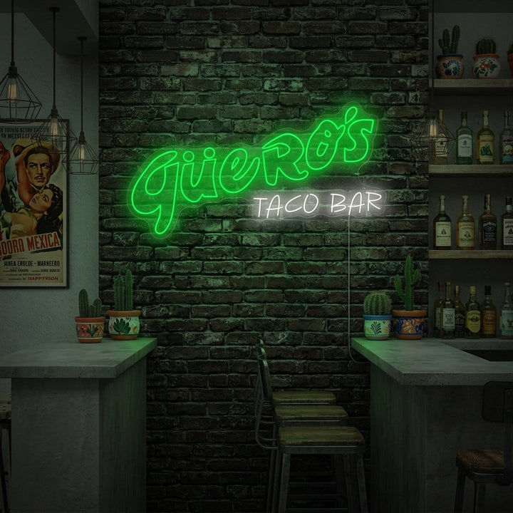 "Güero's Taco Bar" Neonskilt
