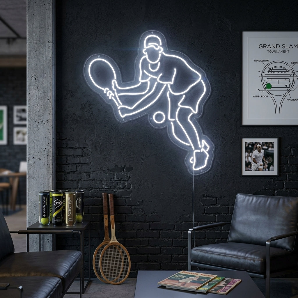 "Tennisspiller" Neonskilt