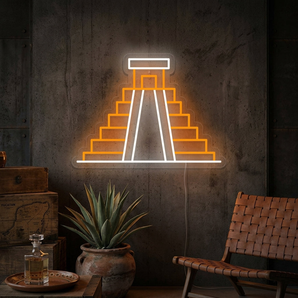 "Mexico Chichen Itza" Neonskilt