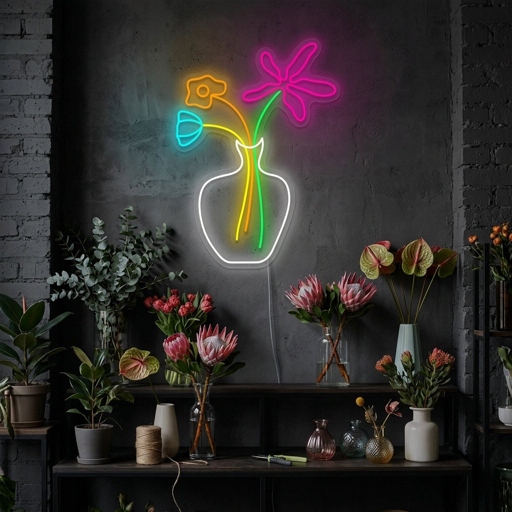 "Blomst" Neonskilt