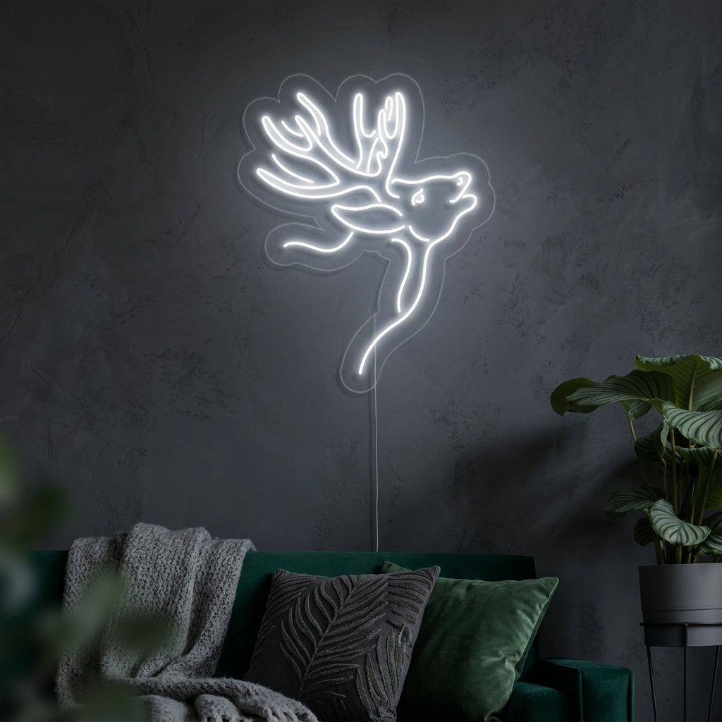 "Hjort" Neonskilt