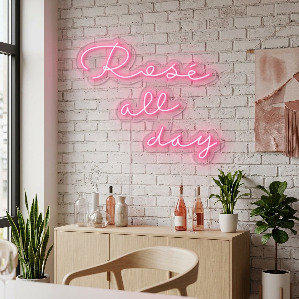 "Rose All Day" Neonskilt