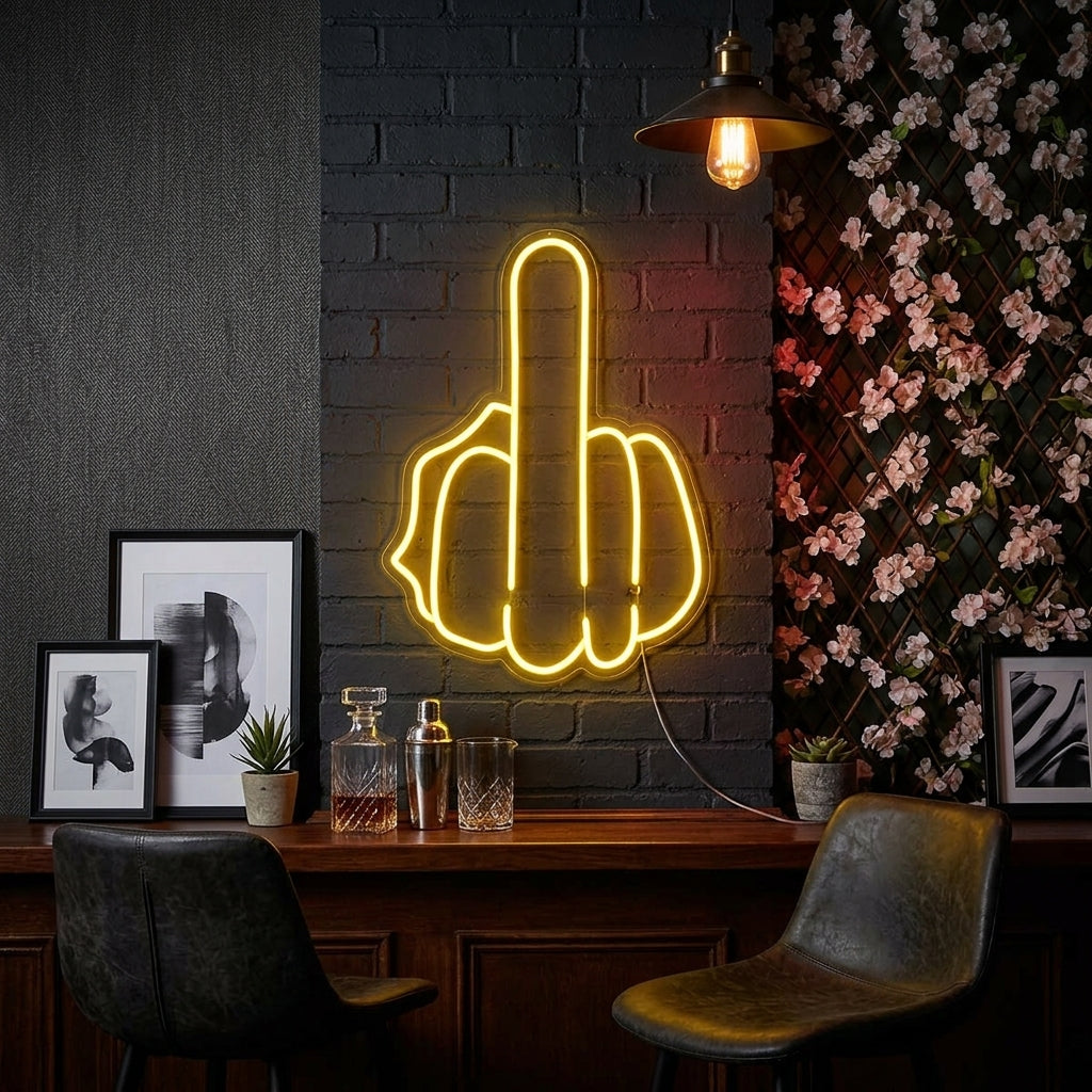 "Langfinger" Neonskilt
