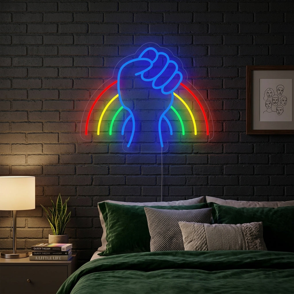 "Regnbueflagg Lgbt-Pride Unikt" Neonskilt