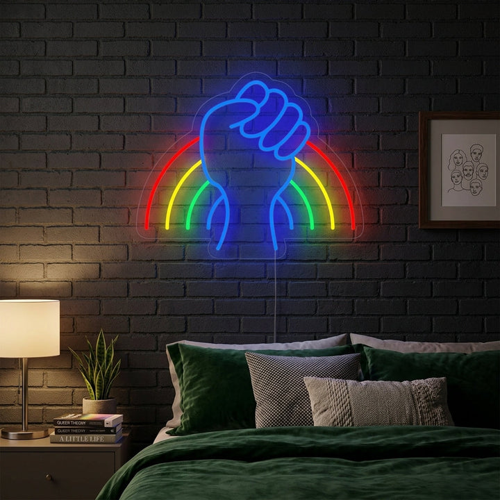 "Regnbueflagg Lgbt-Pride Unikt" Neonskilt