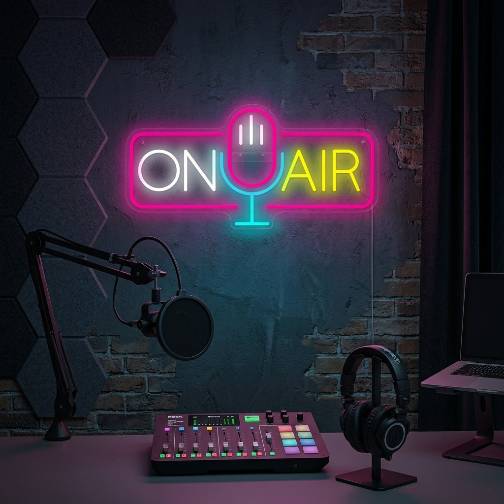 "On Air" Neonskilt