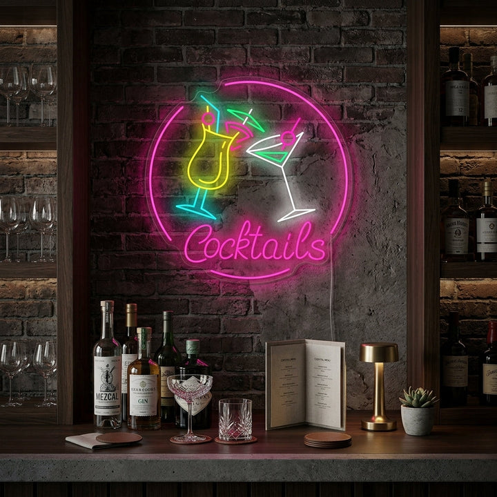 "Cocktails" Neonskilt
