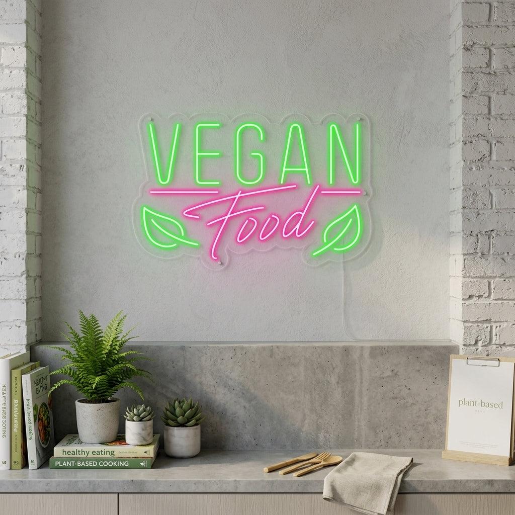 "Vegan Food" Neonskilt