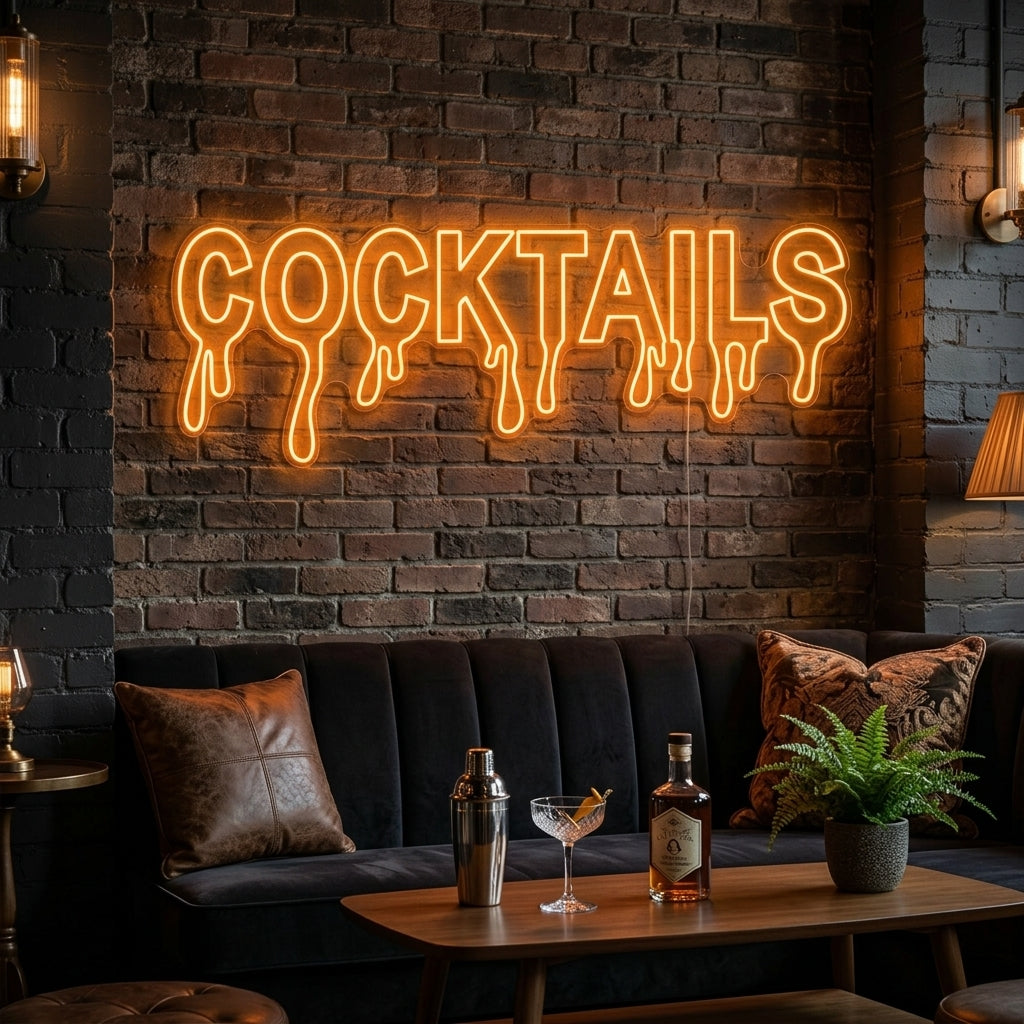 "Cocktails" Neonskilt