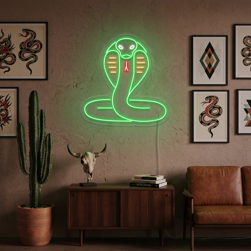 "Kobra Slange" Neonskilt