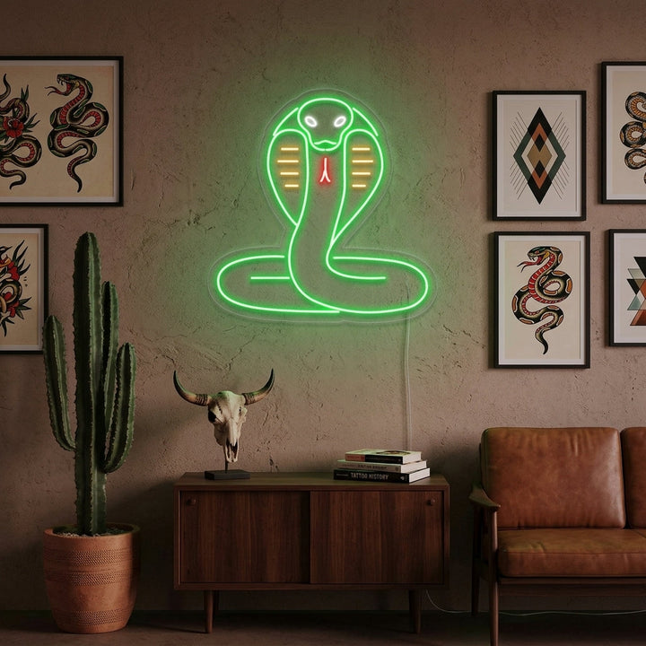 "Kobra Slange" Neonskilt