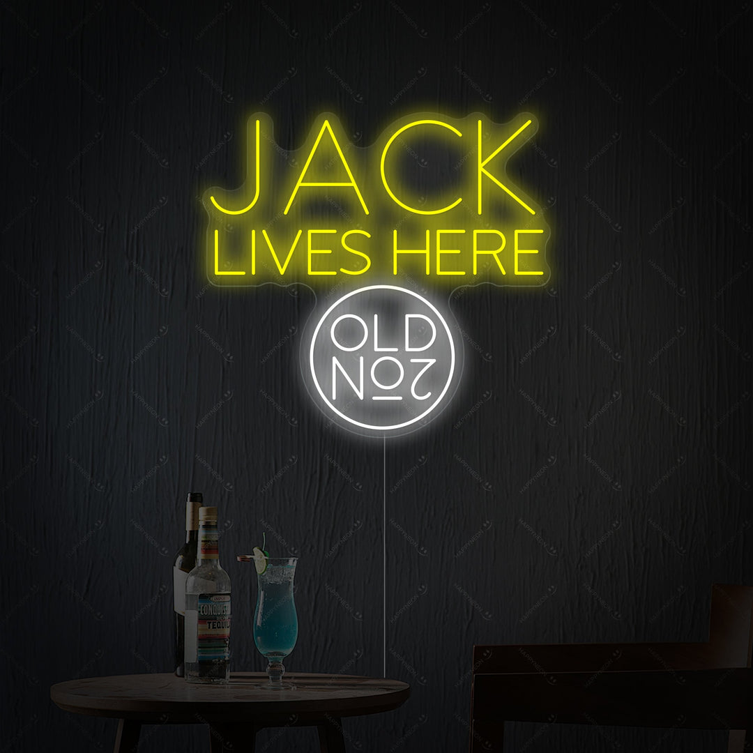 "Jack Lives Here No.7" Neonskilt