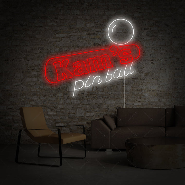"Kams Pinball" Neonskilt