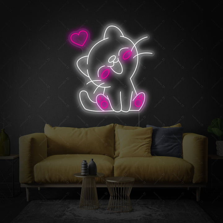 "Kawaii Cat" Neonskilt