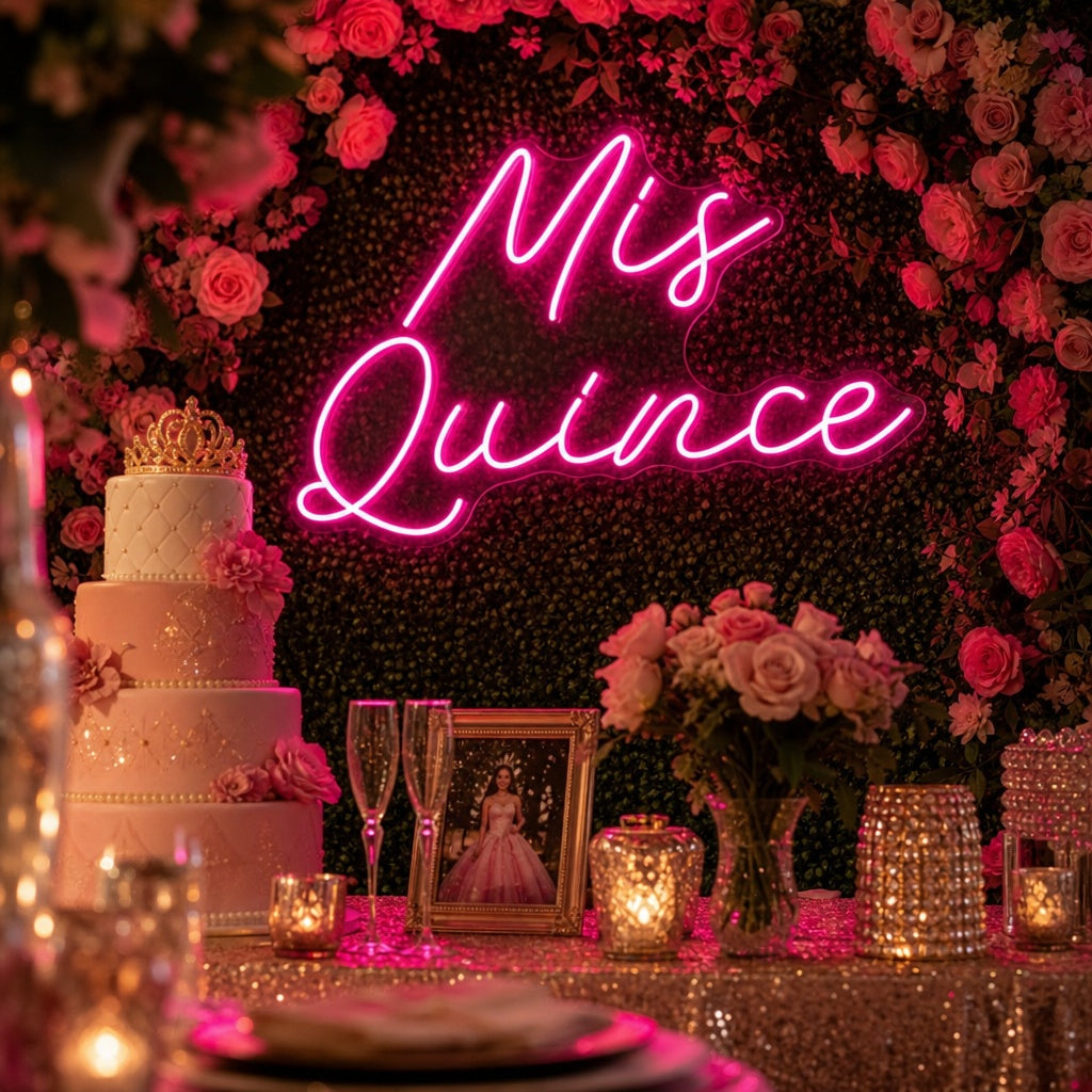 "Mis Quince" Neonskilt