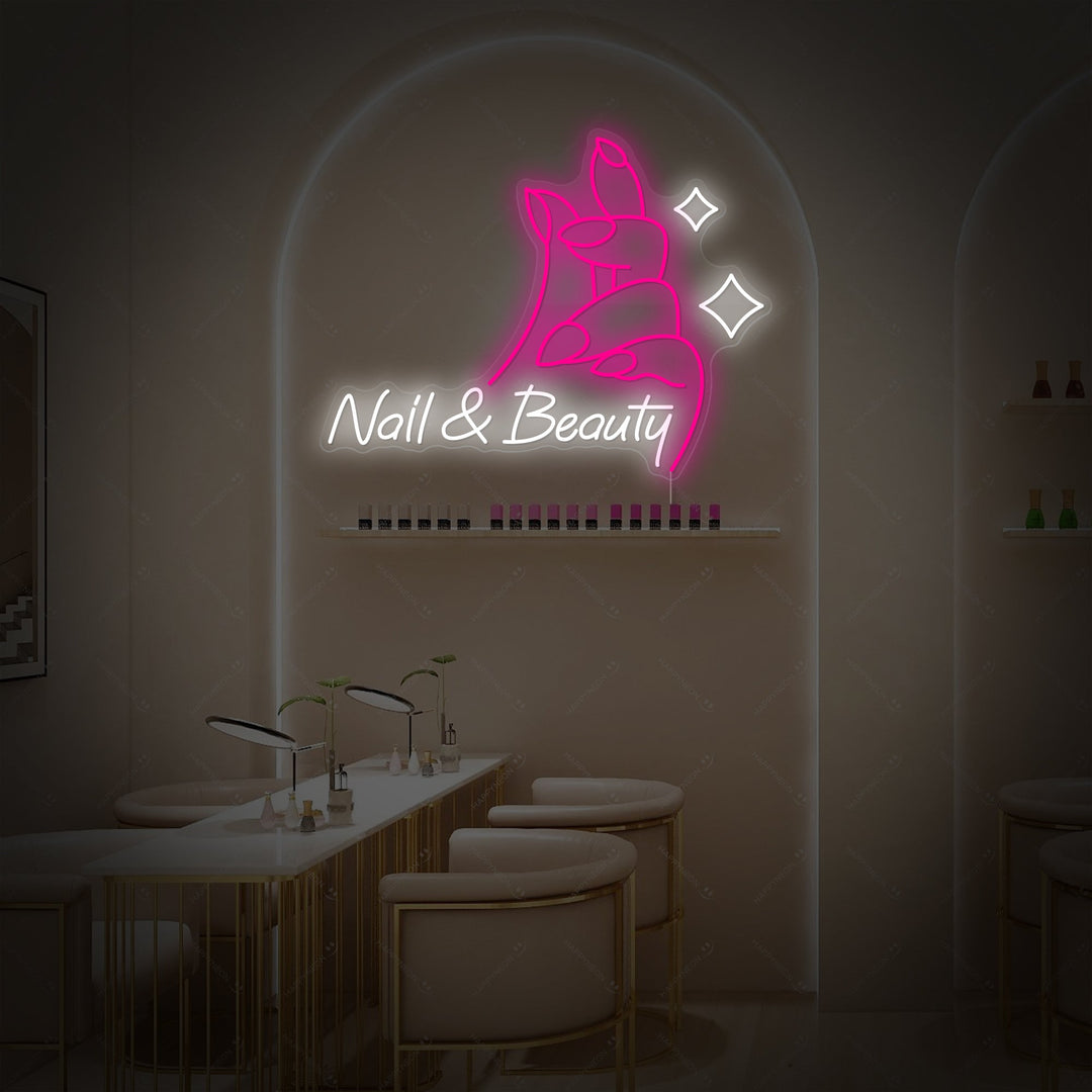 "Nail & Beauty" Neonskilt