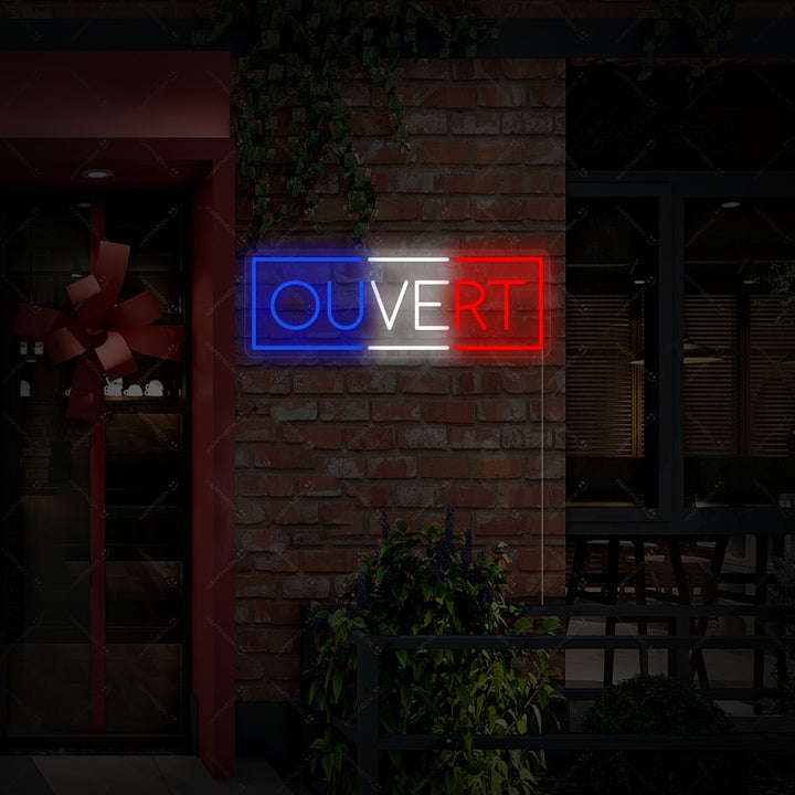 "Ouvert" Neonskilt