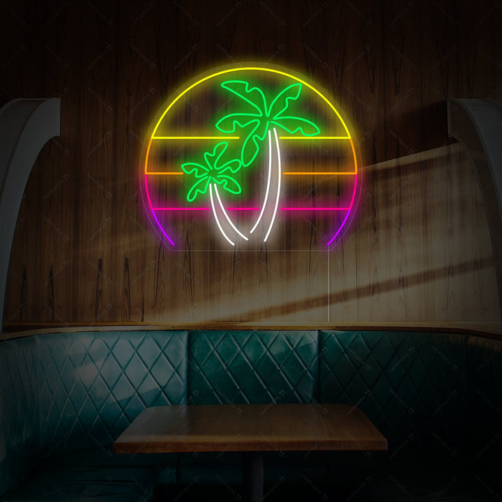 "Palm Tree Vaporwave" Neonskilt