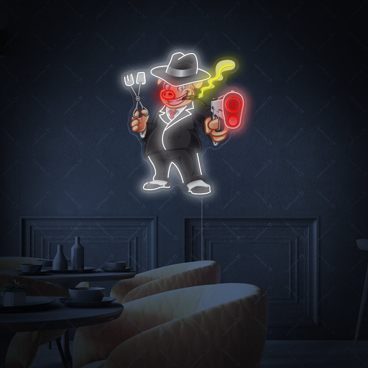 "Gris griller" Neonskilt