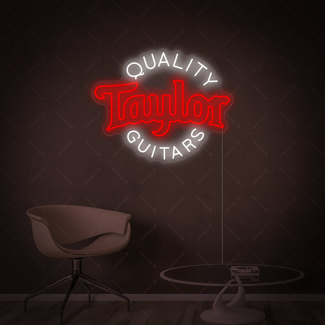 "Quality Taylor Guitars" Neonskilt