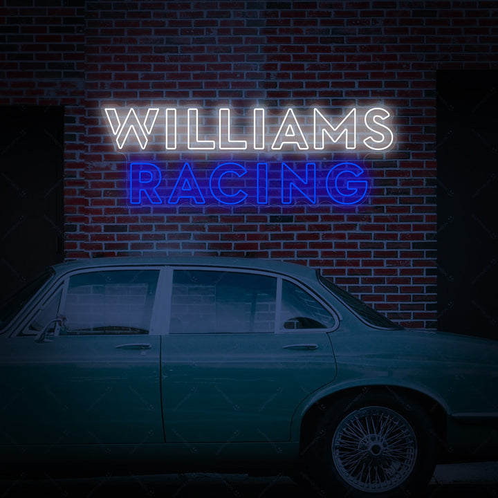 "WILLIAMS RACING" Neonskilt