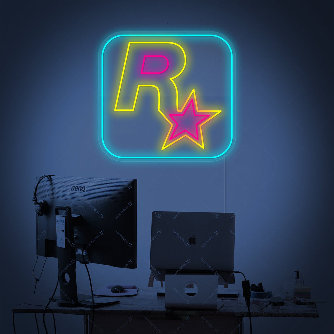 "Rockstar Games-logo" Neonskilt