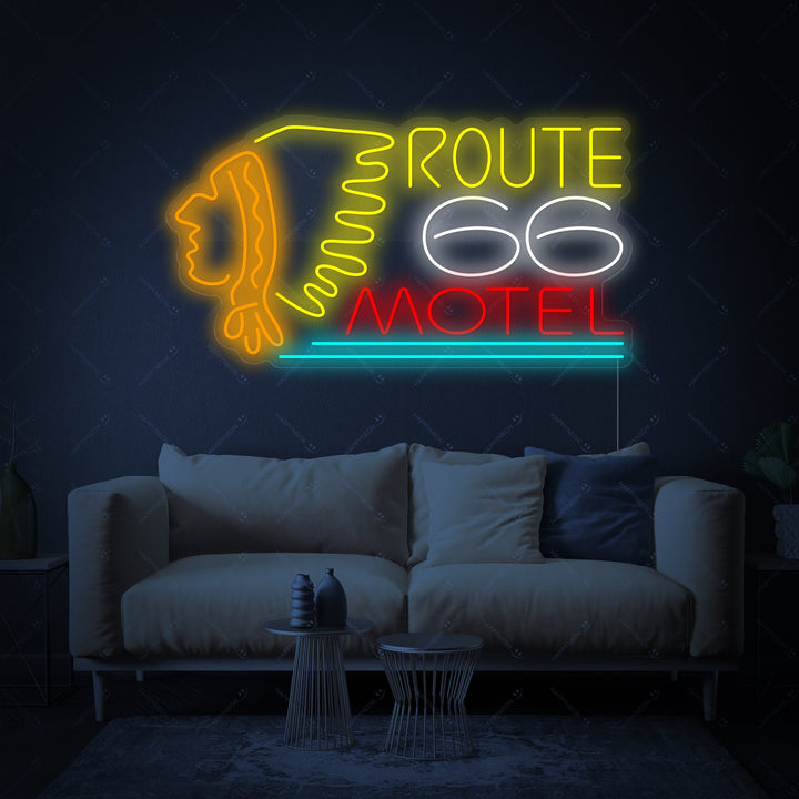 "Route 66 Motel" Neonskilt