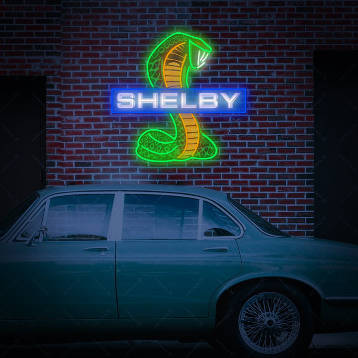 "Shel-Car Cobra" Neonskilt