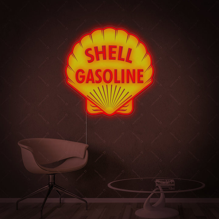 "Shell Bensin-logo" Neonskilt