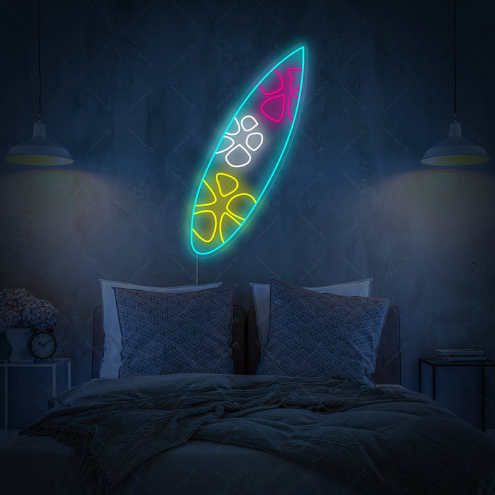 "Surfebrett" Neonskilt