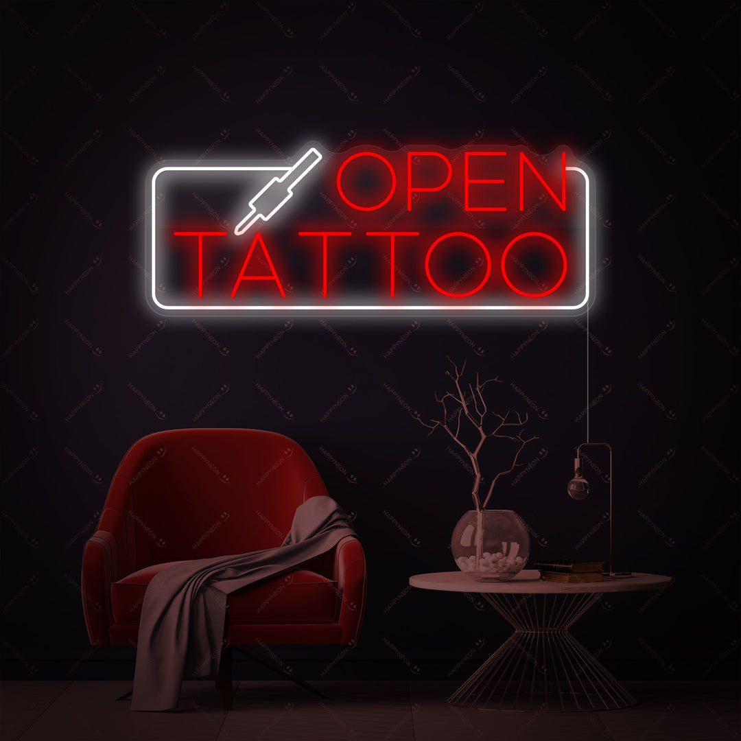 "Tattoo Open" Neonskilt