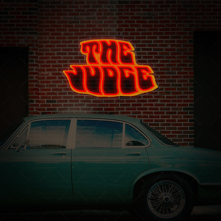 "The Judge" Neonskilt
