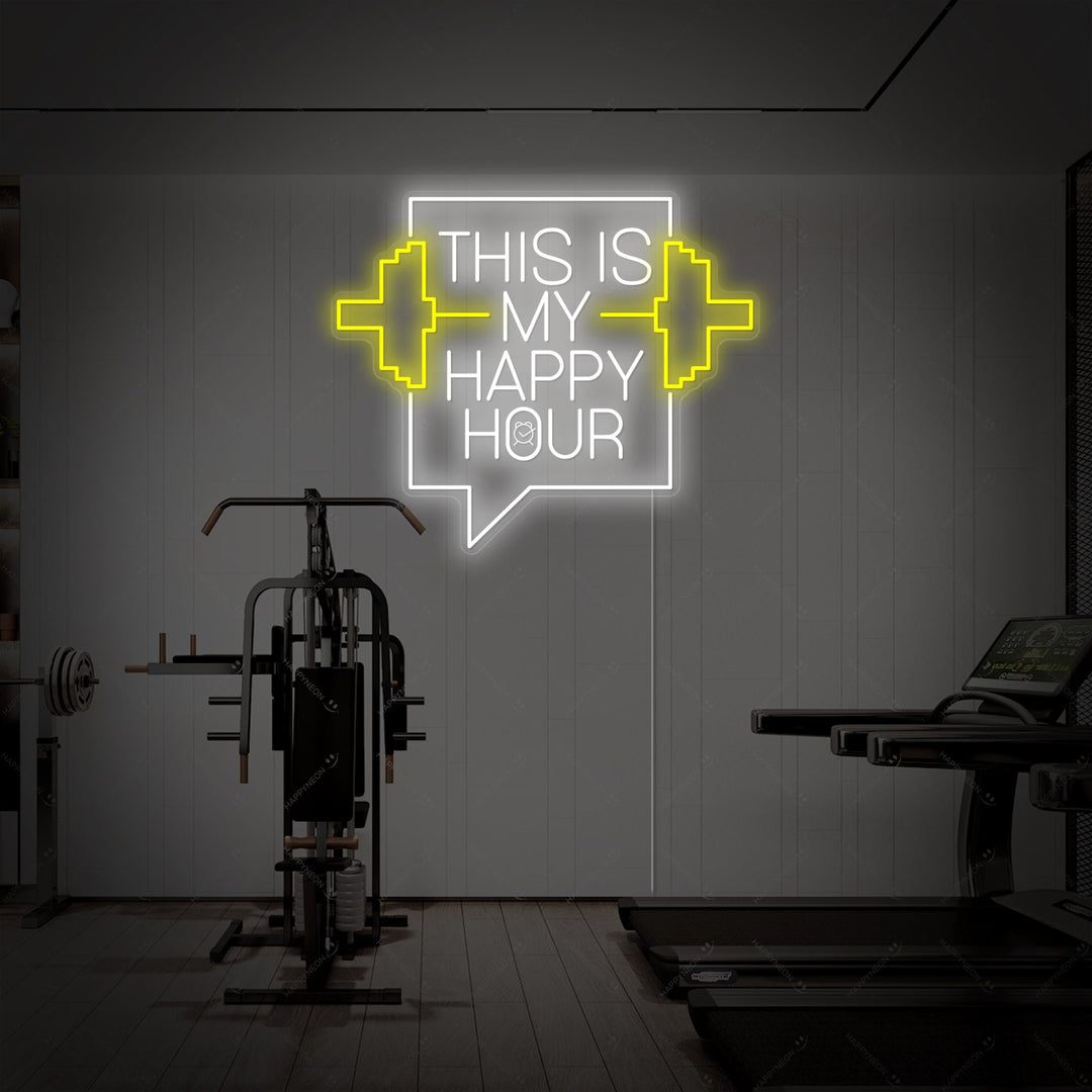 "This Is My Happy Hour" Neonskilt