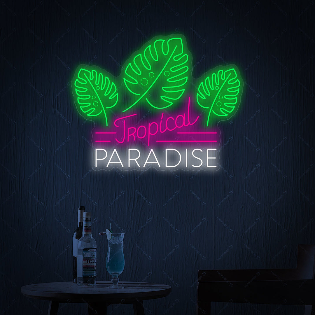 "Tropical Paradise" Neonskilt