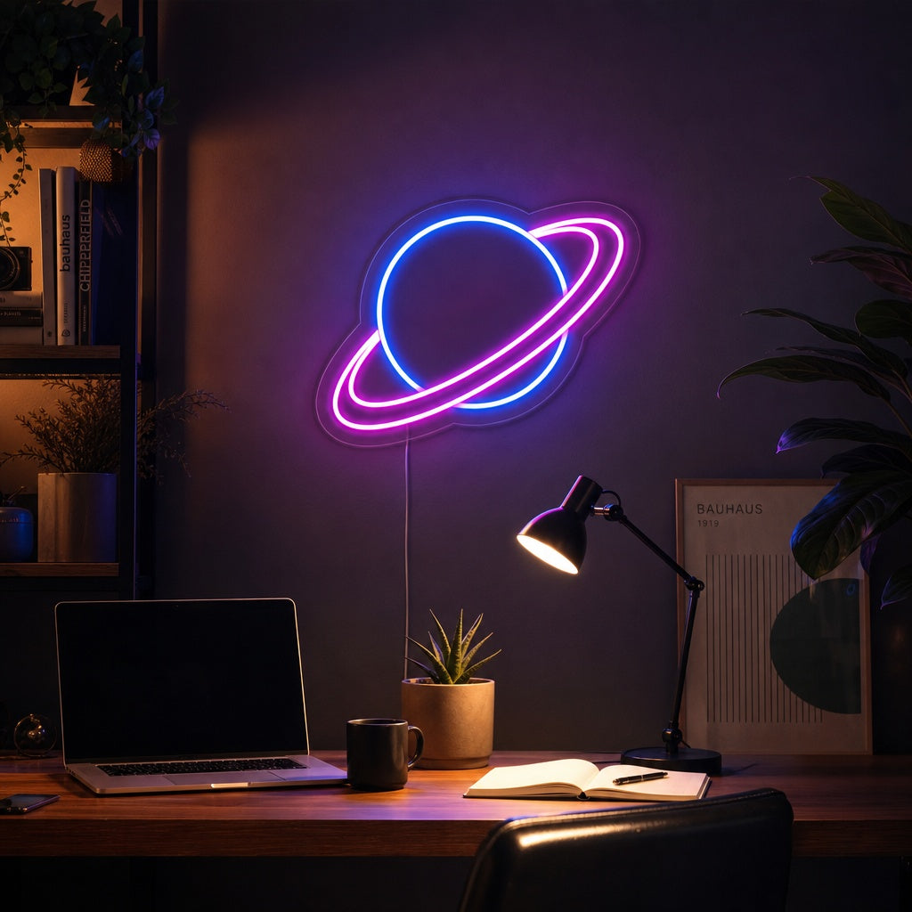 "Universet Planet" Neonskilt