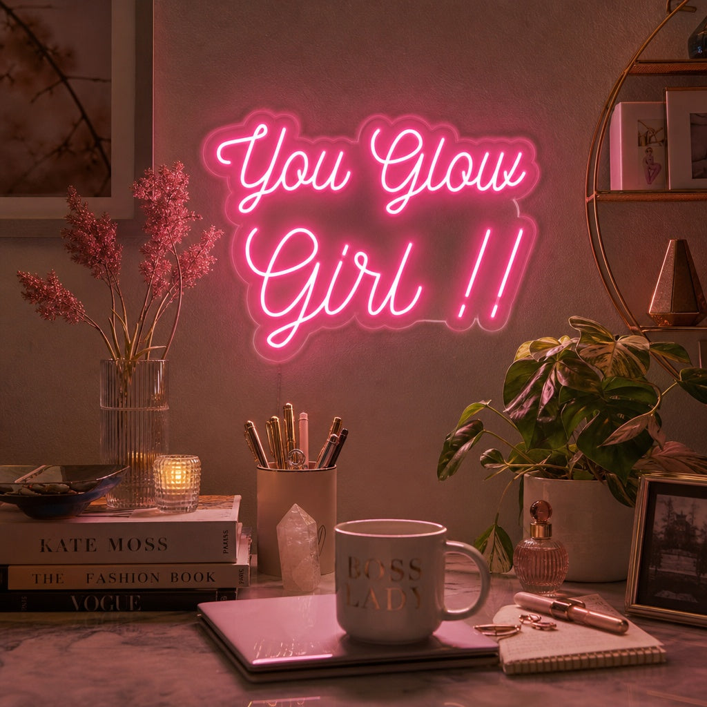 "You Glow Girl" Neonskilt