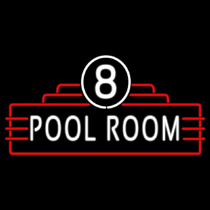 "8 Pool Room" Neonskilt