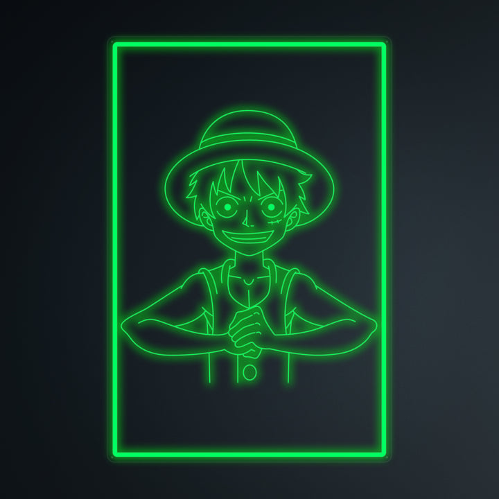 "Anime Monkey D" Miniatyr Neon Skilt