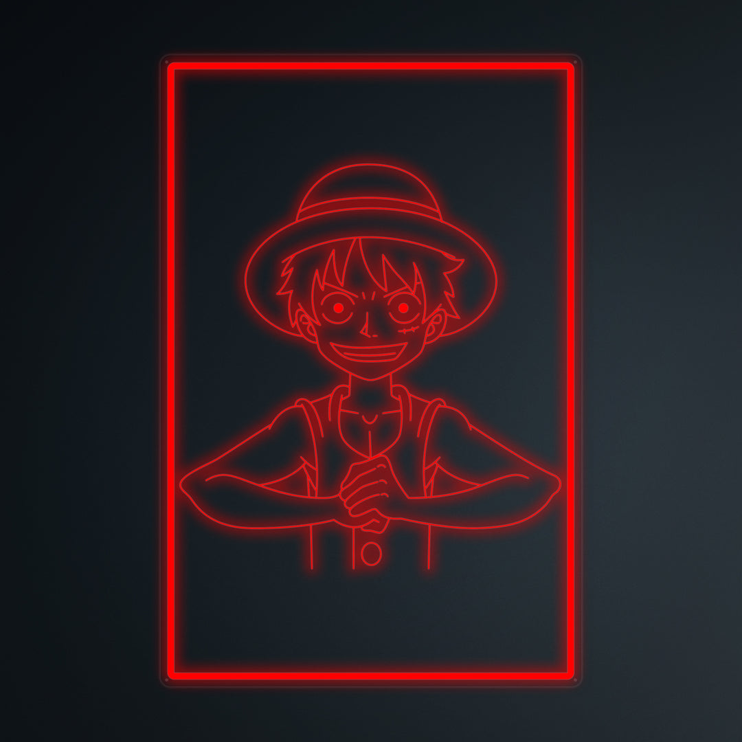 "Anime Monkey D" Miniatyr Neon Skilt