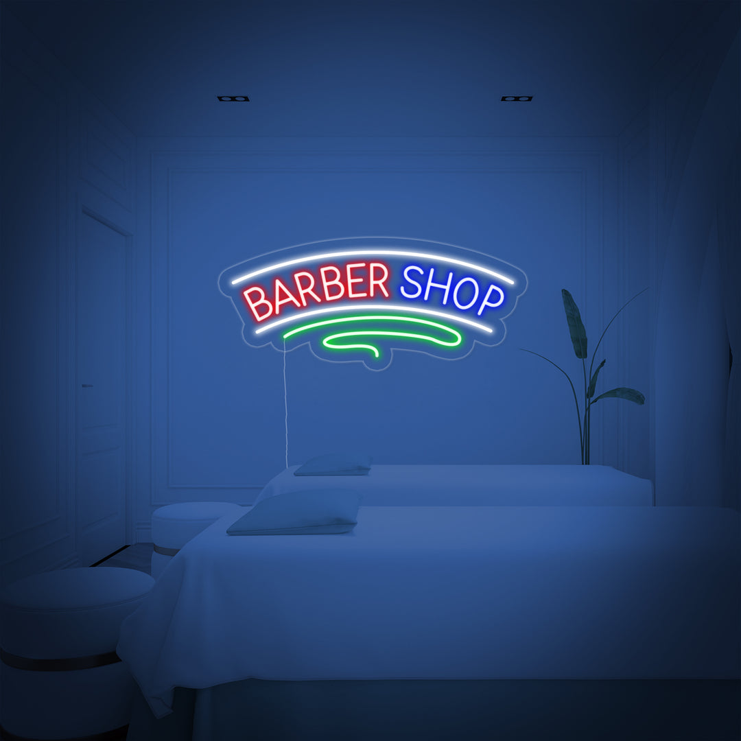 "Hårklipp, Barber Shop" Neonskilt