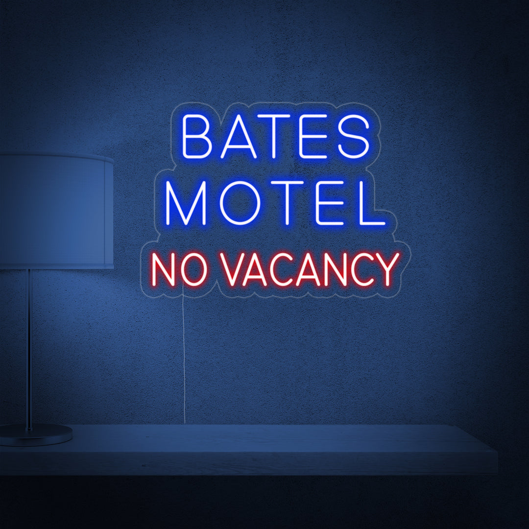 "Bates Motel No Vacancy" Neonskilt