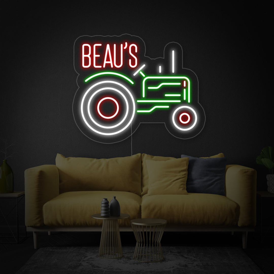 "Beau Traktor" Neonskilt