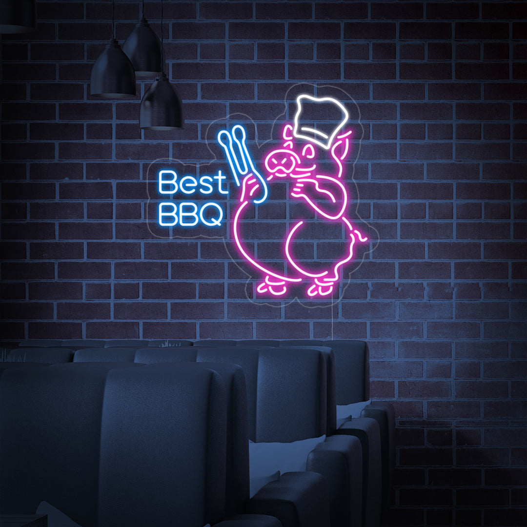 "Best BBQ" Neonskilt