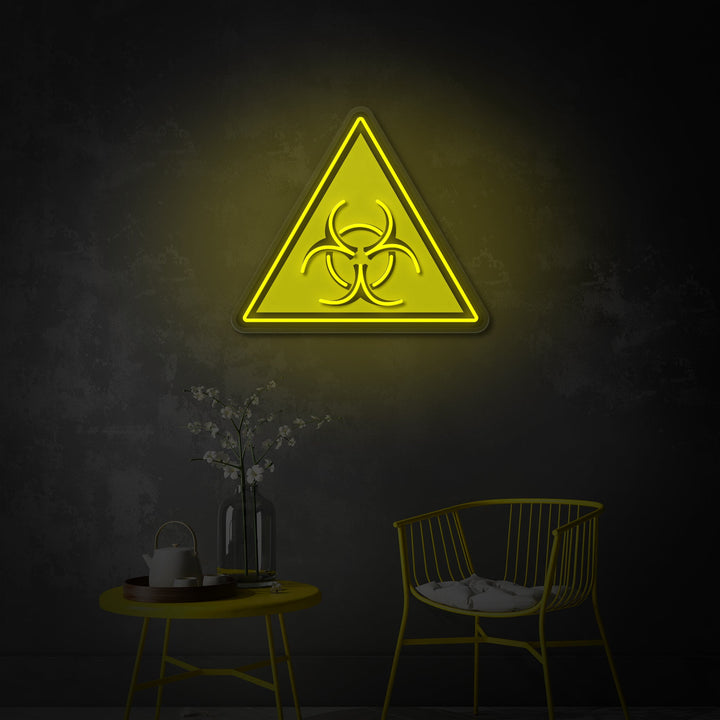 "Biohazard advarselslogo, TV -show inspirert" UV-trykt LED-neonskilt