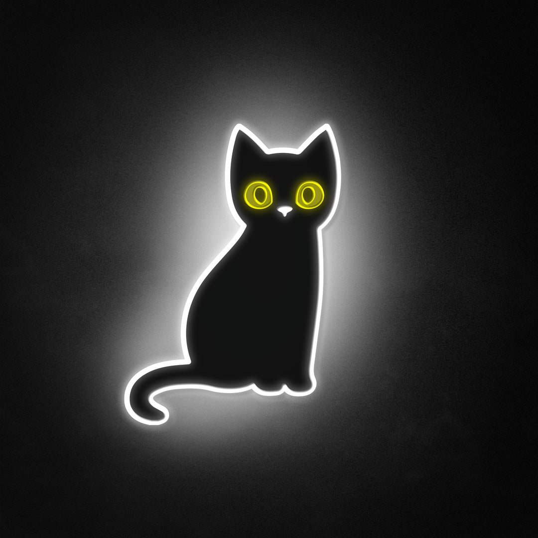 "Svart katt, Halloween-dekor" Neon Like