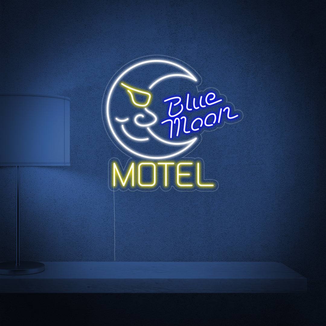 "Blue Moon Motel, Hotell" Neonskilt