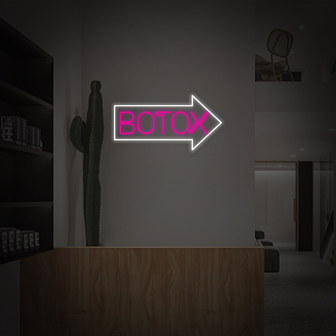 "Botox Kosmetikkbutikk Hudpleiesenter" Neonskilt