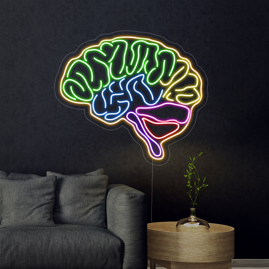 "Hjernemodell" Neonskilt